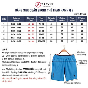 Quần Đùi Nam FASVIN Vải Gió Đẹp Hàng Nhà Máy Chất Lượng Cao Thể Thao Hay Mặc Nhà Q23556.HN
