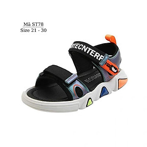 Dép sandal cho bé trai 1, 2, 3, 4, 5 tuổi quai hậu da mềm kiểu dáng thời trang mang nhẹ êm đế chống trơn trượt phù hợp cho trẻ em đi học, đi biển mùa hè phong cách Hàn Nhím Shop ST78
