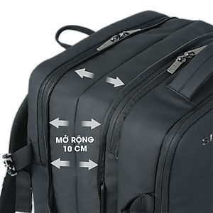 Balo Du Lịch Laptop 15.6 Inch SAKOS PLENA Có Thể Mở Rộng - Hàng Chính Hãng