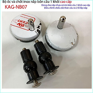 Ốc chốt tròn inox KAG-NB07, phụ kiện chân ốc nắp bồn cầu, ốc chốt bản lề nắp bồn cầu