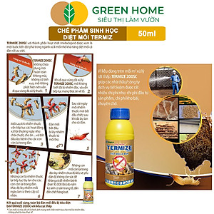 Thuốc Diệt Mối Tận Gốc Greenhome Termize 200SC, Chai 50ml, Sinh Học Thế Hệ Mới, An Toàn, Không Mùi, Diệt Cả Đàn