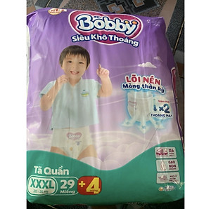 Tặng Thêm 4 Miếng Bên Trong - Tã quần Bobby XXXL29 - Tã Quần Trẻ Em Bobby XXXL Size Đại Cho Bé Từ 20-35kg - Hsd mới
