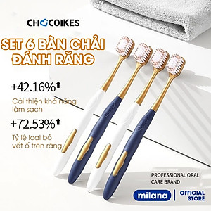 Combo 6 Bàn Chải Đánh Răng Nội Địa Trung CHOCOIKES Lông Mềm, Bót Đánh Chải Siêu Êm, Làm Sạch Sâu Đánh Sạch Mảng Bám -HÀNG CHÍNH HÃNG MINIIN