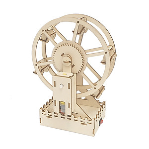 Đồ Chơi Gỗ Mô Hình Vòng Đu Quay Mặt Trời, Đồ Chơi Thí Nghiệm DIY WOOD STEAM Cho Bé,  Đồ Chơi Lắp Ghép Vòng Đu Quay Bằng Gỗ-Chính Hãng BABYBOSS + Tặng Kèm Tranh Ghép Bằng Gỗ