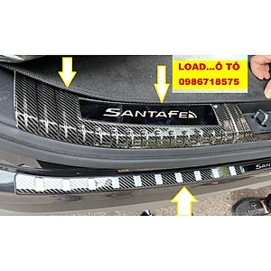 Bộ Chống Trầy Cốp Huyndai Santafe 2022-2019 Vân Carbon Cao Cấp