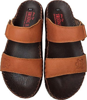 Dép quai ngang nam da bò cao cấp Trường Hải QN335