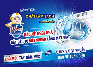 Chất Làm Sạch Lồng Giặt Mao Bao Ion Bạc Nâng Cấp Mới 300g + 6g