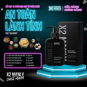 Dung Dịch Vệ Sinh Nam X2 Manly Cỏ Cây Hoa Lá - Làm Sạch Tức Thì - Mùi Hương Nam Tính - 150g