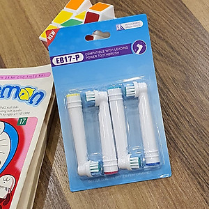 Cho máy Oral B Braun, bộ 4 Đầu Bàn Chải đánh răng điện thay thế MIHOCO EB17-P 