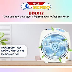 Quạt Bàn Đảo 3 Tấc Senko BD1012 cao cấp - Màu Ngẫu Nhiên - Hàng chính hãng