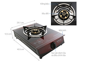 Bếp Gas Dương Đơn Mặt Kính Sunhouse SHB212KG - Hàng chính hãng