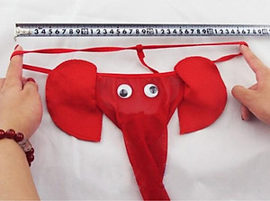 Quần lót nam lọt khe hình chú voi độc đáo - Màu đỏ
