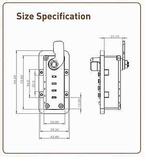 Khoá số DL12 công nghệ Singapore dành cho Tủ Locker gỗ (Locker & Lock)