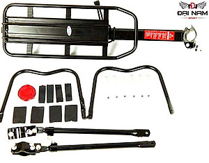 Gác Baga,Kệ Yên Sau Xe Đạp Khung Nhôm Chịu Tải 70kg Đại Nam Sport (Có Đèn Phát Quang)