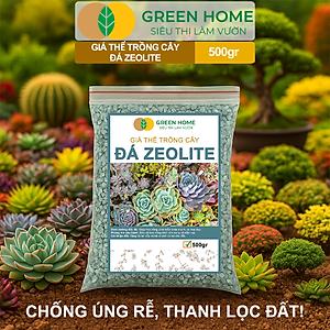 Đá Zeolite Greenhome, Bao 500GR, Giá Thể Trồng Bonsai, Xương Rồng, Đất Nền Hồ Thuỷ Sinh