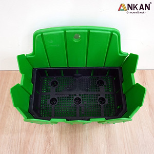 Chậu Nhựa Trồng Cây ANKAN Để Treo Ban Công, Treo Tường, Ngoài Trời, Sân Vườn, Kích Thước 24 x 19cm, Nhựa Cao Cấp