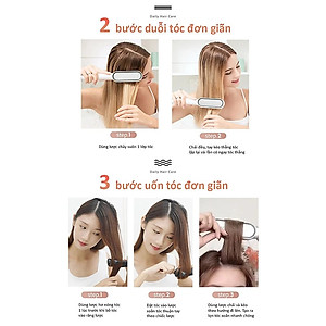 Lược Điện Chải Tóc, Công Suất 45W, Giúp Tóc Bồng Bềnh, Óng Mượt; Làm Xoăn, Duỗi Thẳng Dễ Dàng, Có Đèn Cảnh Báo Nhiệt Độ, Tăng Giảm Nhiệt Độ Dễ Dàng- Hàng Chính Hãng