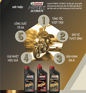 Dầu nhớt xe số Castrol Power 1 Ultimate 4T 10W-30 1Lit