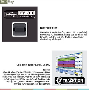 Behringer XENYX Q802S - Mixer Thu Âm 8 Cổng Vào - Hàng Nhập Khẩu