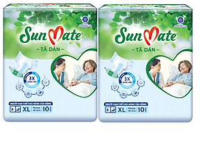 Combo 2 Tã Dán Người Lớn SunMate G2 Size XL10 (10 Miếng)
