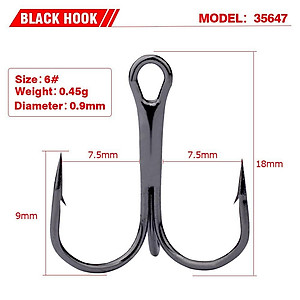 Combo 10 Lưỡi  Câu 3 Tiêu có ngạnh Thép không rỉ gắn mồi giả, câu lure lưỡi ba tiêu LC-6