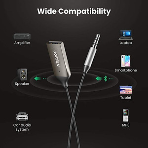 Bộ thu Bluetooth 5.0 tích hợp mic đàm thoại UGREEN CM309 70601 - Hàng chính hãng