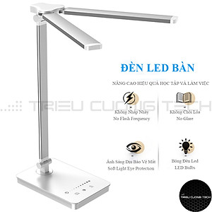 Đèn Bàn Học Led Đọc Sách Làm Việc Học Tập Bảo Vệ Mắt Chống Cận - 2 Trục Đèn Chiếu Sáng - Gấp Gọn Tiện Lợi 