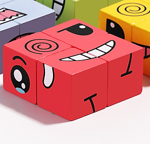 Bộ Đồ Chơi Xếp Rubik Biểu Cảm Cho Bé Hình Cảm Xúc - Hàng chính hãng