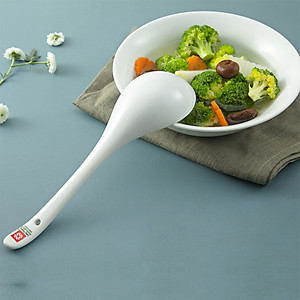 Muôi Cong Muôi Canh Sứ Trắng Cao Cấp Long Phương