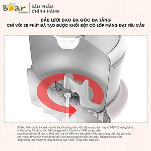 Máy nhào bột tự động Bear DM-B50V1 - Trộn tự động, đa năng - Hàng nhập khẩu