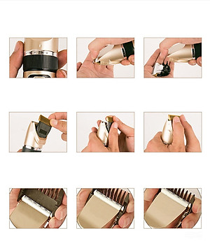 Tông đơ cắt tỉa lông thú cưng Hanpet có cổng sạc USB tiện dụng (màu ngẫu nhiên)