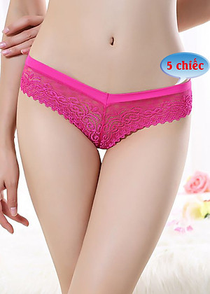Combo 5 quần lót nữ ren lọt khe viền thun QL 8238-4