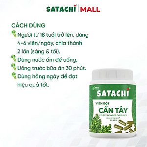 Viên Bột Cần Tây Nguyên Chất SATACHI – 100% Lá Cần Tây – Dạng Viên Tiện Lợi – Hộp 180 viên 