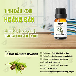 Tinh Dầu Hoàng Đàn Kobi Cedarwood Essential Oil Dùng Xông Phòng, Giúp Khử Trùng, Giảm Đau, Chống Viêm Nhiễm Hiệu Quả