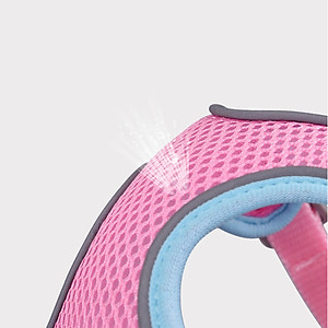 Dây dắt yếm phản quang có lót ngực lưới thoáng khí cho chó Saly Q PLC05