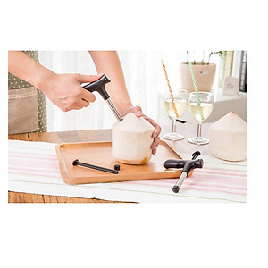 Dụng Cụ Khui Dừa lấy nước bằng tay Nhanh/Cây đục lỗ quả dừa siêu tốc chất liệu thép không gỉ an toàn và tiện dụng - PaKaSa