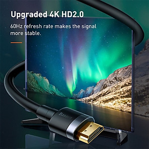 Cáp HDMI 4K 60Hz 18Gbps Dây Cao Su Siêu Bền Cafule Hỗ Trợ Lên Đến 32 Kênh Âm Thanh - Hàng Chính Hãng Baseus