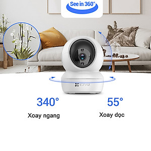 Camera WIFI trong nhà xoay 360 Ezviz C6N 2MP/4MP đàm thoại 2 chiều - Hàng chính hãng