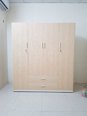 Tủ áo 4 cánh 2 ngăn kéo chất lượng loại I Juno Sofa 1m6 x 1m8