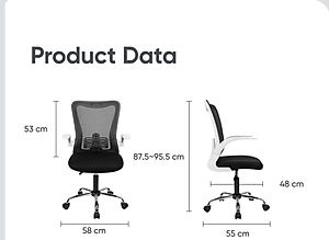 Ghế Xoay Văn Phòng Ngồi Làm Việc Công Thái Học Có Tựa Đầu Deli - Tay Gập Thông Minh, Có Ngả Lưng, Lưới Thoáng Khí, Chân Xoay Tiện Ích, Đệm Ghế Êm Aí - Phù Hợp Học Sinh, Văn Phòng, Game Thủ, Gaming - Hàng Chính Hãng