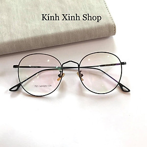 Kính Mắt Tròn Kim Loại Phong Cách Vintage Chống Ánh Sáng Xanh - Kính Xinh