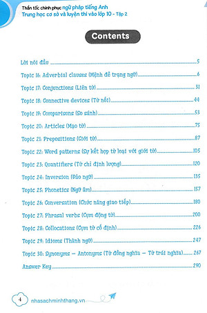 Thần Tốc Chinh Phục Ngữ Pháp Tiếng Anh Trung Học Cơ Sở Và Luyện Thi Vào Lớp 10 Tập 2 (Cơ Bản Và Nâng Cao)