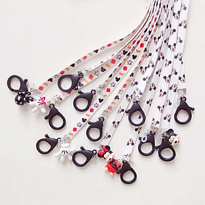 dây đeo khẩu trang, dây dù, dây vải, Dây đeo kính thời trang chống rơi rớt, 2 trong 1 - hình mặt cười