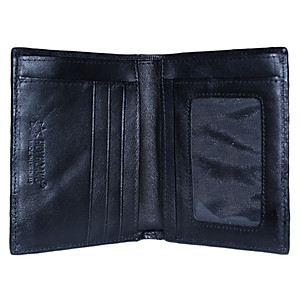 Ví Nam Da Cá Sấu Kiểu Đứng Huy Hoàng HT2228 (12.5 x 10 cm) - Đen