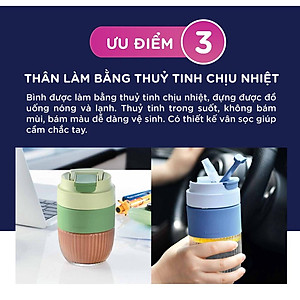 Ly Thủy Tinh Có Nắp Luminarc Coffee Cup Green 350ML - V2210