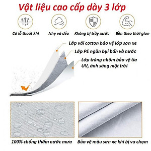 {BẠT DÀY NẶNG} Bạt phủ ô tô, áo trùm xe, bạt che nắng mưa 3 LỚP DÀNH CHO XE Toyota Vios