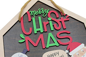 Bảng Gỗ Treo Tường Trang Trí Giáng Sinh - Bách Mộc - Nhà Tuyết