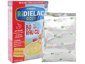 Bột ăn dặm Ridielac Gold bò rau củ hộp 200g (7 - 24 tháng)
