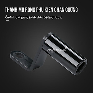 Chân đế mở rộng gắn chân gương chiếu hậu cho xe máy, xe đạp điện, xe gắn máy, xe đạp chất liệu Nhôm gắn thêm phụ kiện đèn xe, còi, kẹp điện thoại Mai Lee