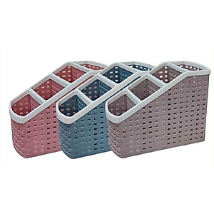 Khay nhựa mini để bàn 4 ngăn dùng đựng bút, để bàn, đựng đồ văn phòng phẩm, mỹ phẩm, ..đồ dùng đa năng phù hợp bàn làm việc, phòng tắm , nhà bếp tiện ích - HENRYSA ( Giao màu ngẫu nhiên)